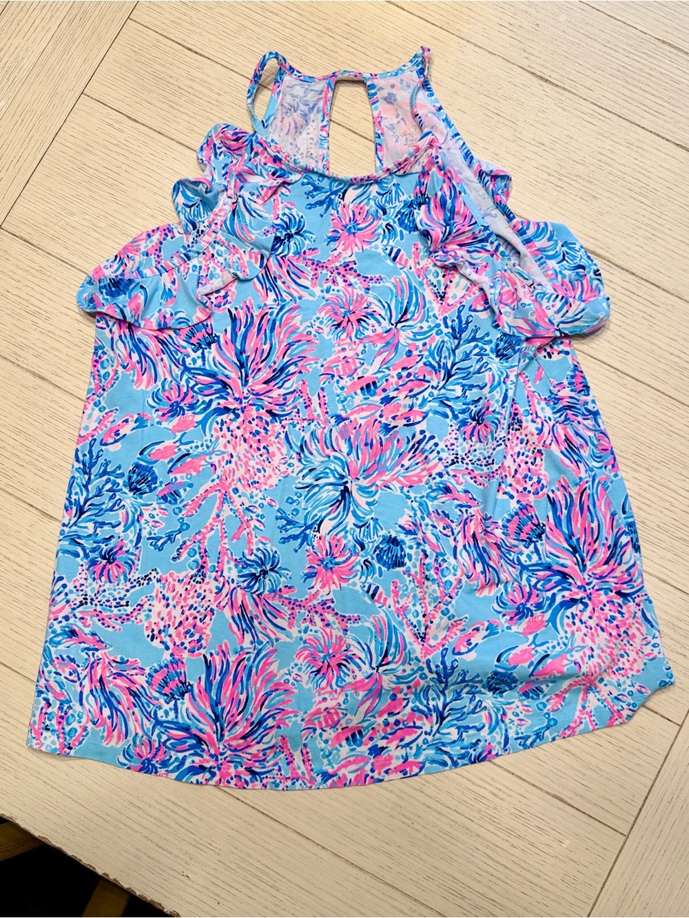 Lilly Pulitzer S Billie tank top - celestial blue seek and sea | NWOT
